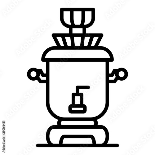 Classic samovar icon. Outline classic samovar vector icon for web design isolated on white background