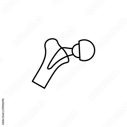 Hip, replacement icon. Element of prosthetics thin line icon