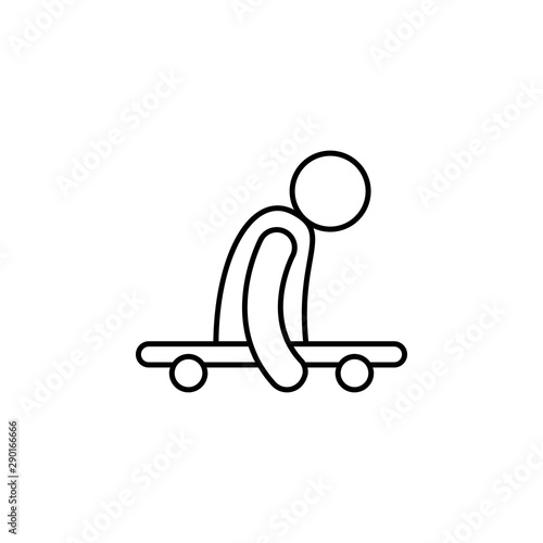 Amputee, assist, disabled, handicap icon. Element of prosthetics thin line icon