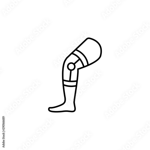 Artificial foot, artificial leg icon. Element of prosthetics thin line icon
