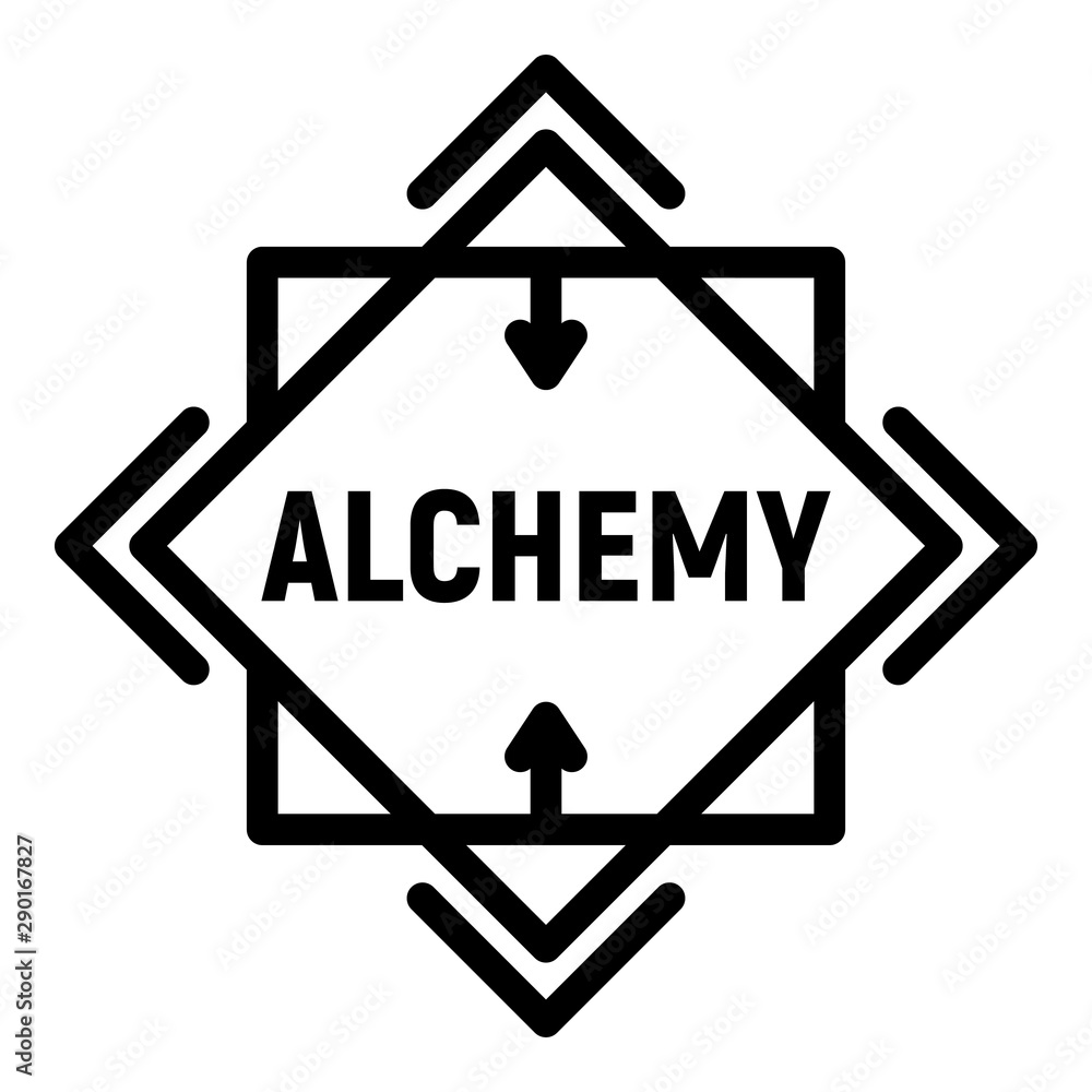 Alchemy icon. Outline alchemy vector icon for web design isolated on white background Alchemy icon. Outline alchemy vector icon for web design isolated on white background