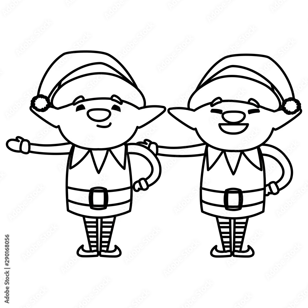 Christmas elf design vector illustration Christmas elf design vector illustration
