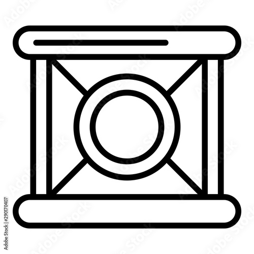 Dog agility circle icon. Outline dog agility circle vector icon for web design isolated on white background
