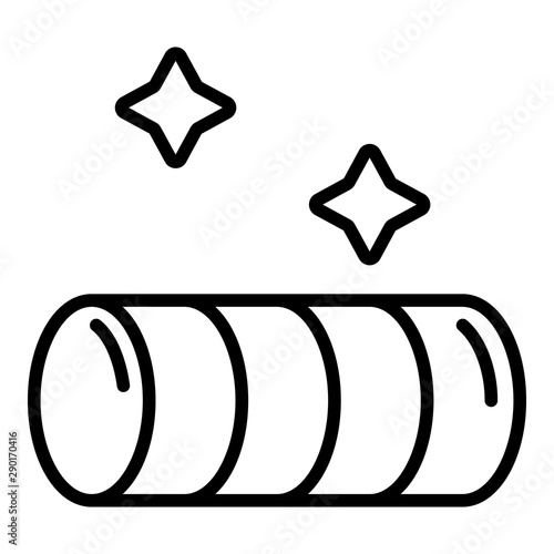 Dog training tunnel icon. Outline dog training tunnel vector icon for web design isolated on white background