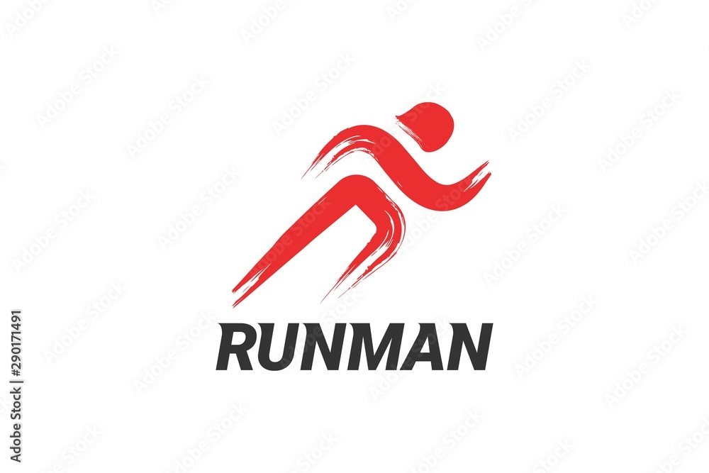 Running Man abstract Delivery Sport Logo design vector template Running Man abstract Delivery Sport Logo design vector template