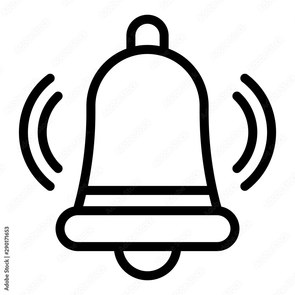 Bell ringing icon. Outline bell ringing vector icon for web design isolated on white background Bell ringing icon. Outline bell ringing vector icon for web design isolated on white background