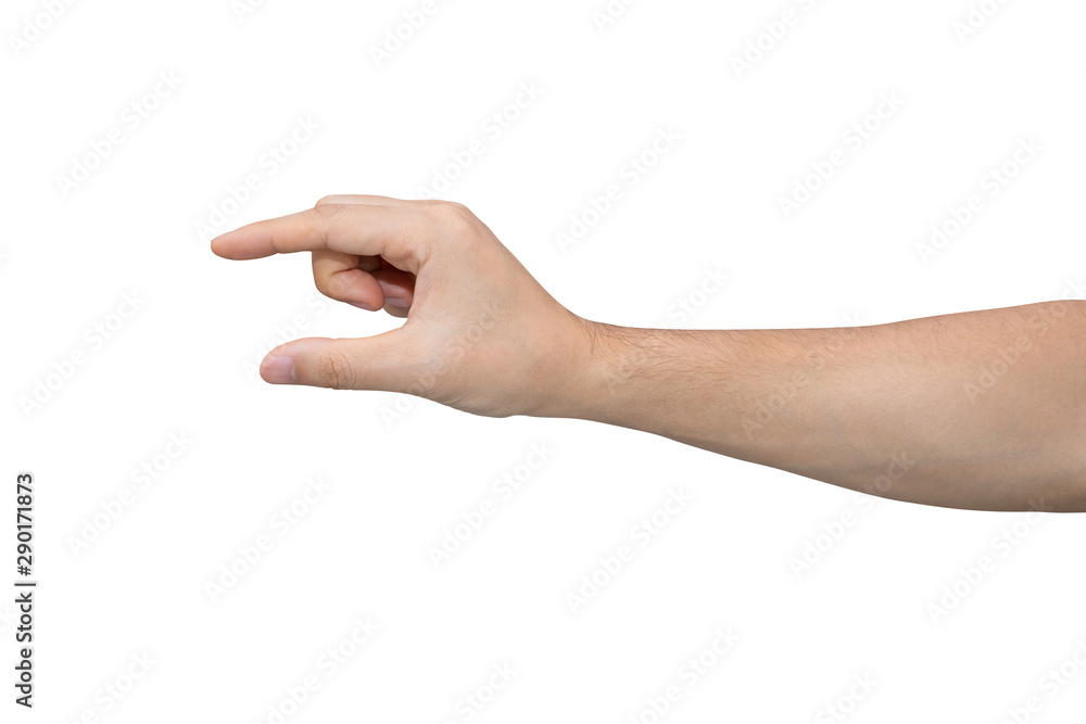 Man hand holding isolated on white background with clipping path. Man hand holding isolated on white background with clipping path.