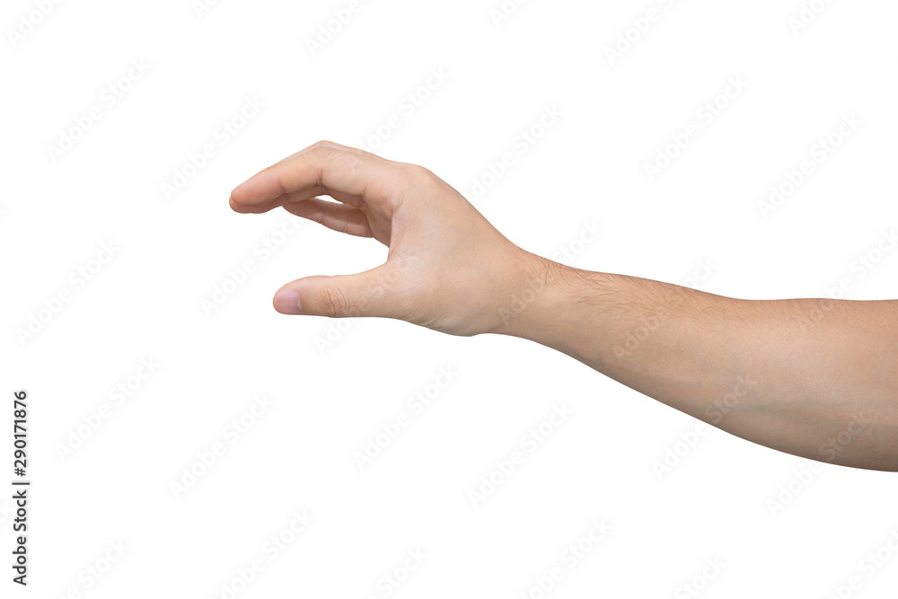 Man hand holding isolated on white background with clipping path. Man hand holding isolated on white background with clipping path.