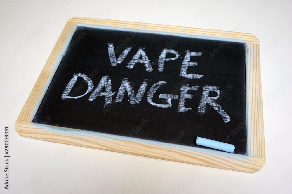Vaping problem message on chalkboard Vaping problem message on chalkboard