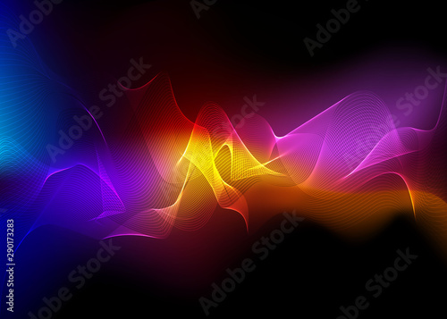 Aurora borealis shiny, abstract vector aurora australis background  for web and print