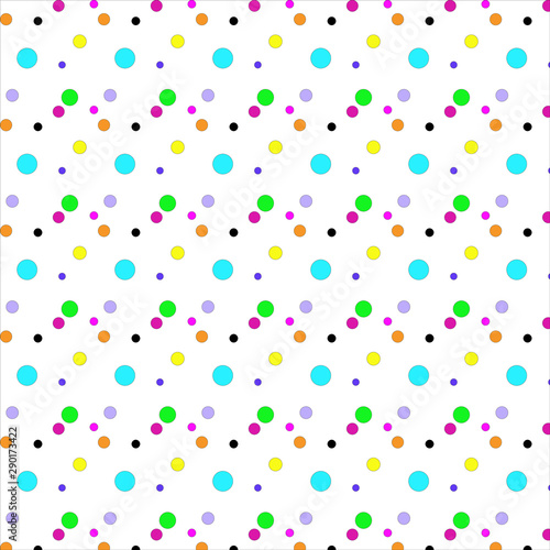 variegated color dot pattern, Illustrated image