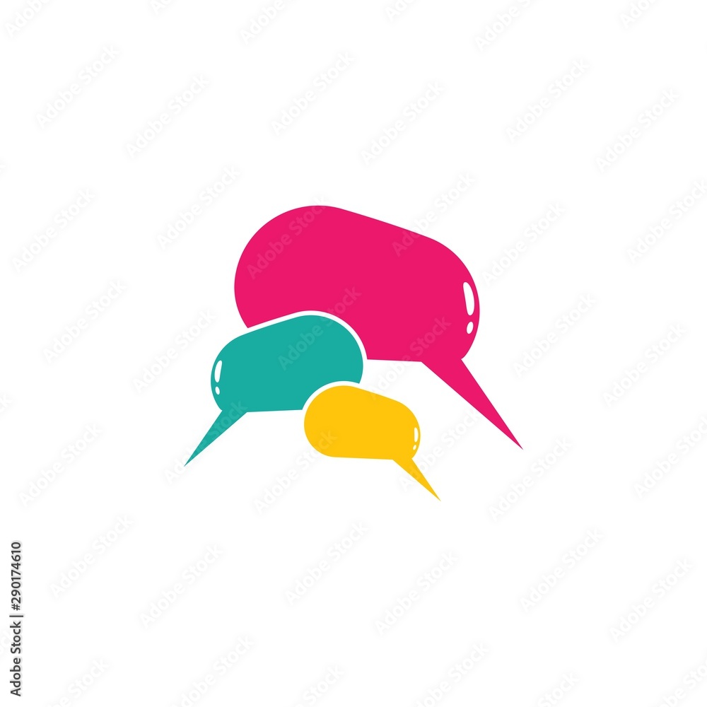 Speech bubble logo template vector icon Speech bubble logo template vector icon