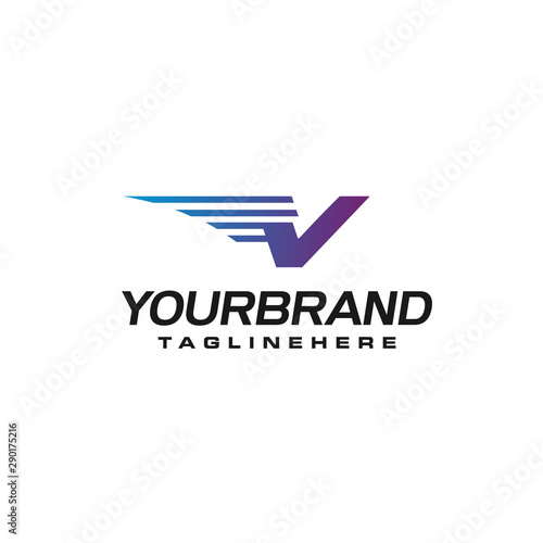 Free Download Modern Fast letter V vector logo with speed or moving element. Suitable for motion, sport, delivery business. - GFXLoad