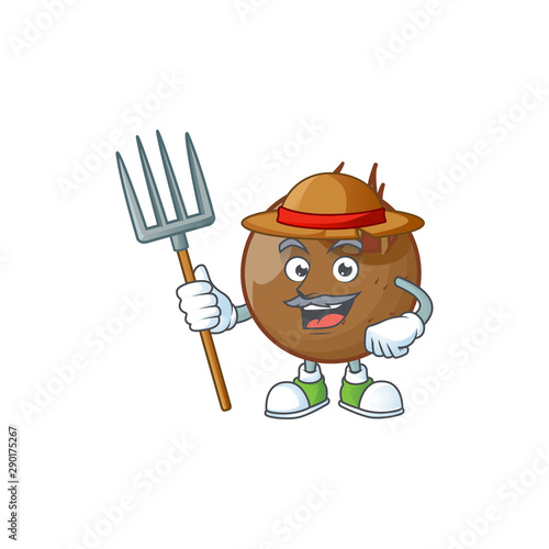 Farmer character medlar fresh for design cartoon photo