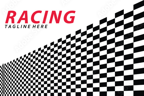 race flag background design vector