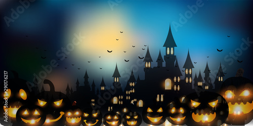 ハロウィン　秋　かぼちゃ　背景 