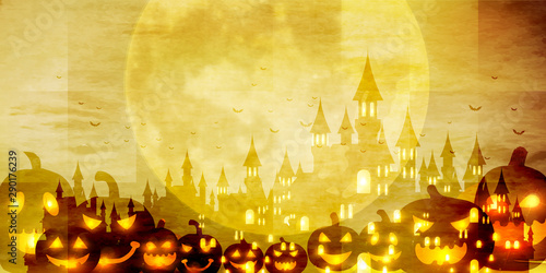 ハロウィン　秋　かぼちゃ　背景 