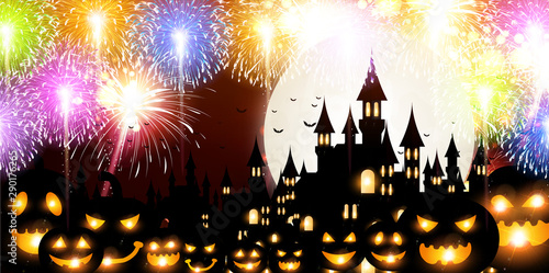 ハロウィン　秋　かぼちゃ　背景 