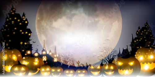 ハロウィン　秋　かぼちゃ　背景 