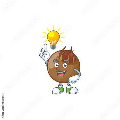 Have an idea medlar fruits cartoon character for design logo photo