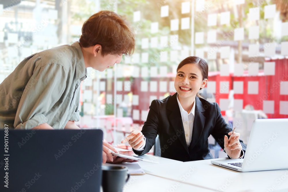 Business working in office with documents and laptop people Consulting and business planning. Business working in office with documents and laptop people Consulting and business planning.