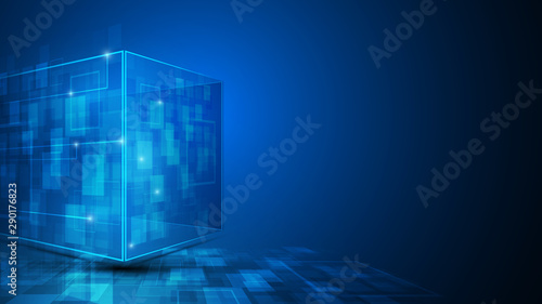 rectangle digital technology futuristic concept design background eps 10 vector