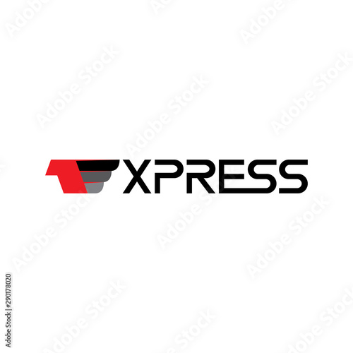 One Express delivery service logo design vector