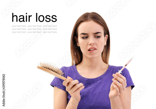 Woman with hair loss proble...