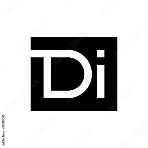 Di letter logo design vector