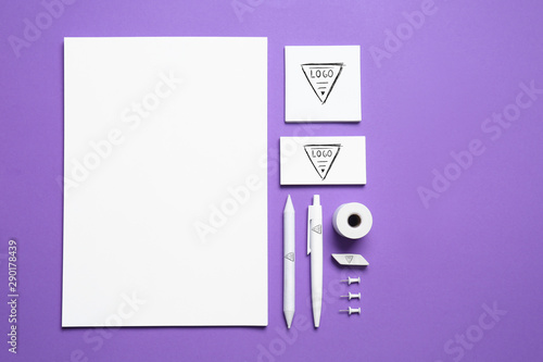 Set of items for branding o...