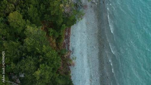 three colors meet  in bobs cove green grey blue