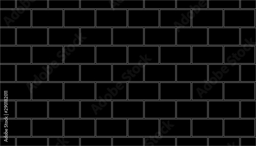 Black wall made of blocks. Blocks. Black.Wall.Vector illustration.Stock illustration.