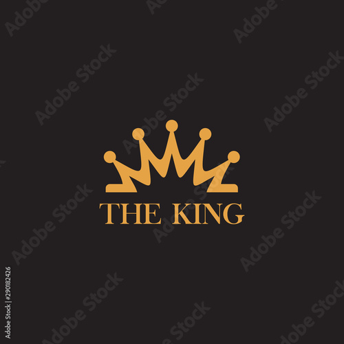 King's crown logo design vector template