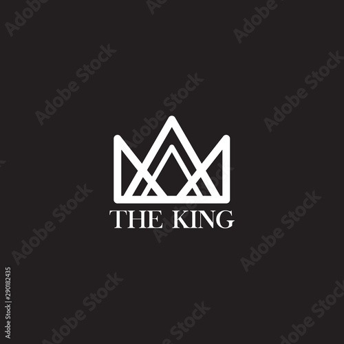 King's crown logo design vector template