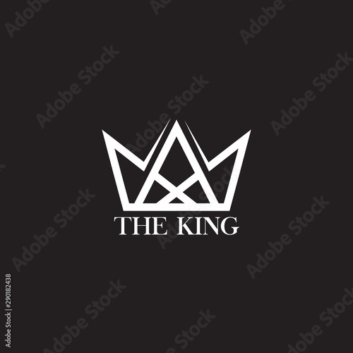 King's crown logo design vector template