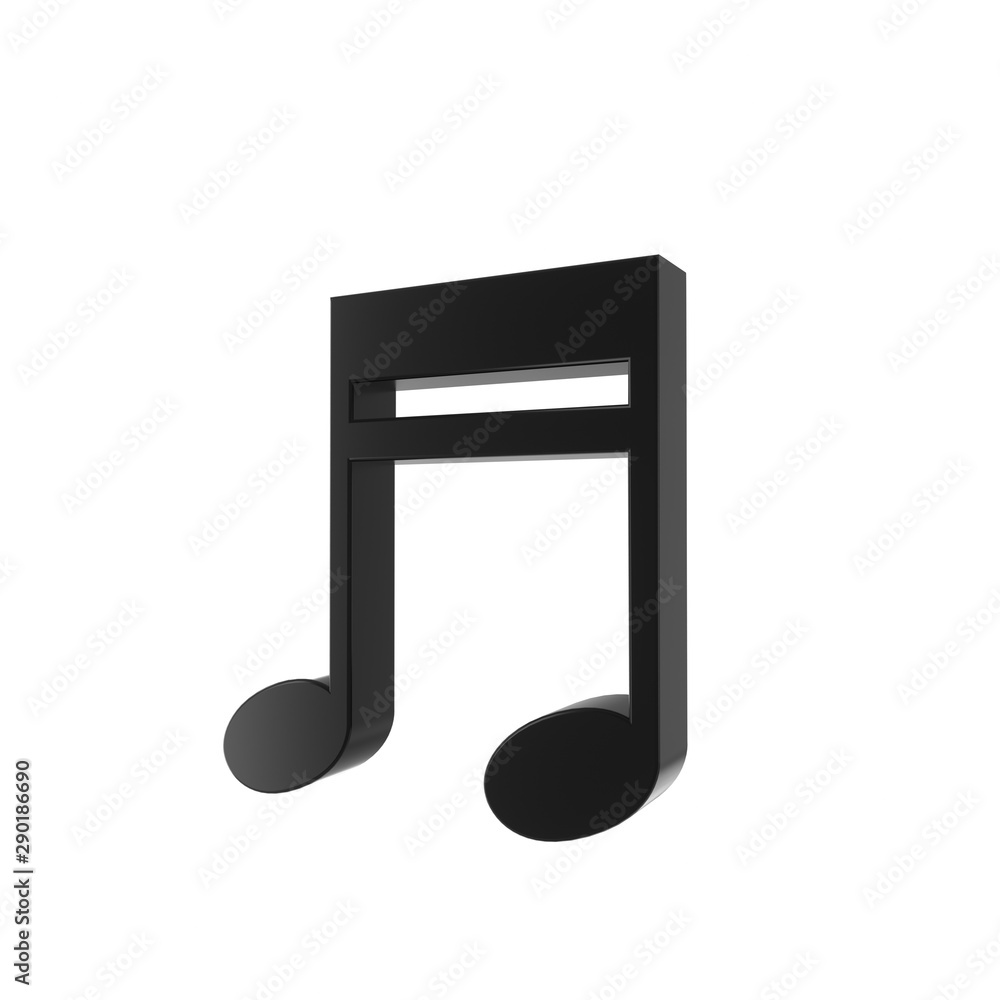 Black music score isolated with white background. 3d rendering - illustration. Black music score isolated with white background. 3d rendering - illustration.