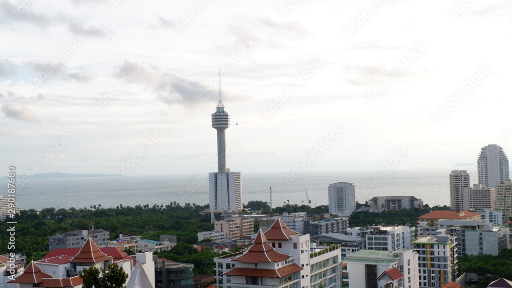 Obraz premium top view pattaya city 