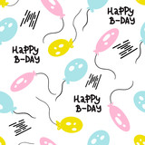 happy birthday balloon pattern. 