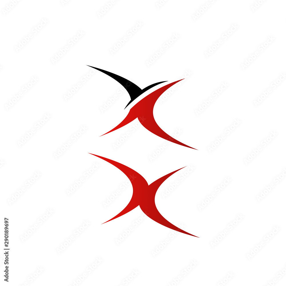 powerfull X Letter logo design vector concept illustration powerfull X Letter logo design vector concept illustration
