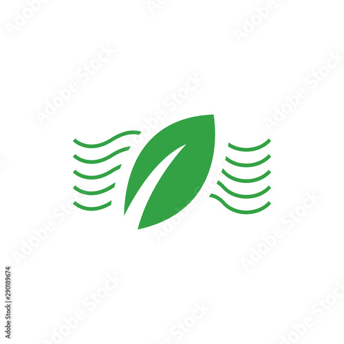 nature simple eco friendly green leaf logo vector elements