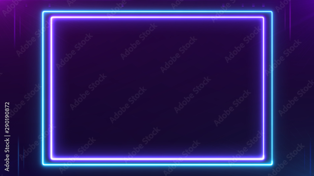 Abstract Neon bright colored frame square on a dark background. Laser show colorful design for banners advertising technologies Abstract Neon bright colored frame square on a dark background. Laser show colorful design for banners advertising technologies