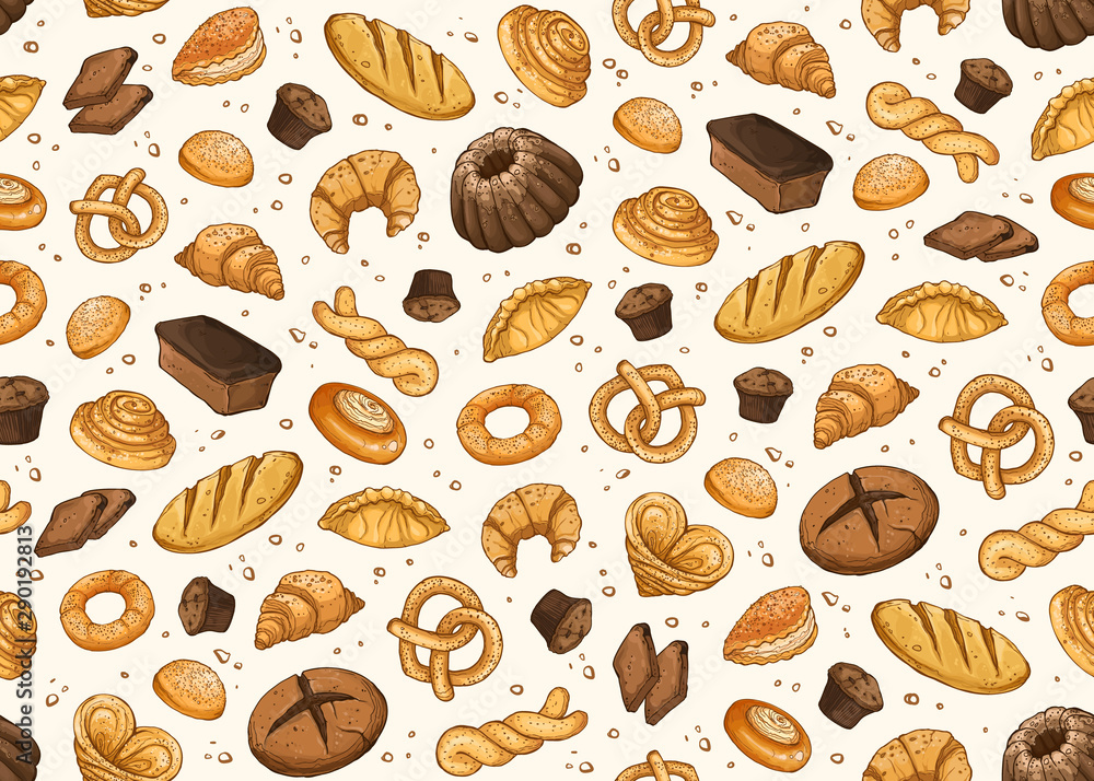 bakery seamless background bakery seamless background