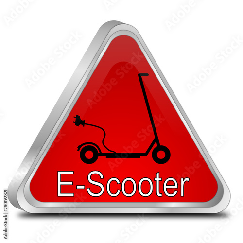 E-Scooter Button - 3D illustration