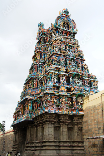 Tower of Meenakshi Temple, Madurai photo