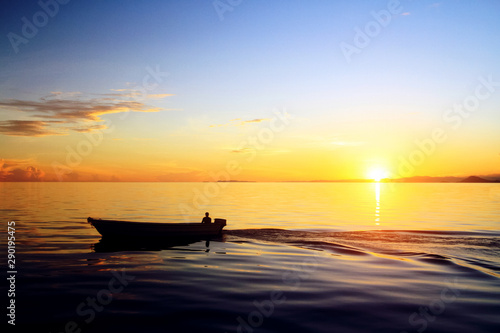sunset at sea © JaneSantoso