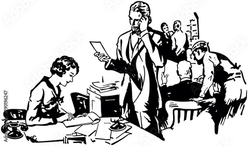 Busy Office Scene