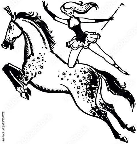Circus Performer On Horse