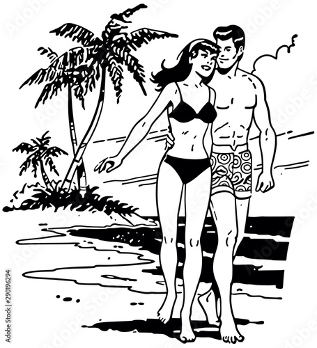 Couple On Tropical Beach