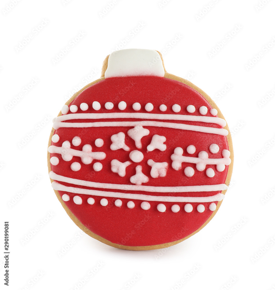 Tasty homemade Christmas cookie on white background Tasty homemade Christmas cookie on white background