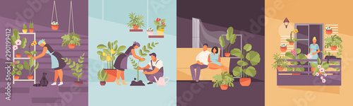 Home garden vector set